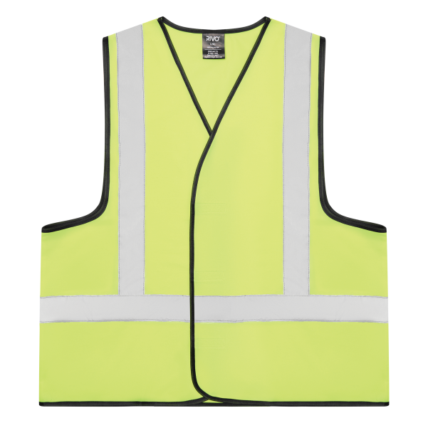 RIVO RRVVEST3T Hi-Vis H Taped Vest - Yellow Safety Vests RIVO RRVVEST3T Hi-Vis H Taped Vest - Yellow Safety Vests
